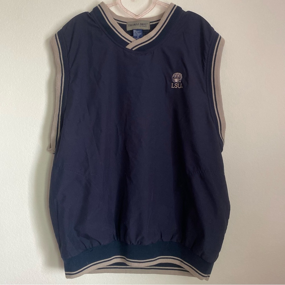 90s academia sleaze rare collegiate LSU embroidered sweater vest